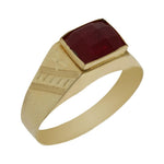 SELLO ORO 18KL PIEDRA ROJA - Número - Peso: n22-2.35 gr 