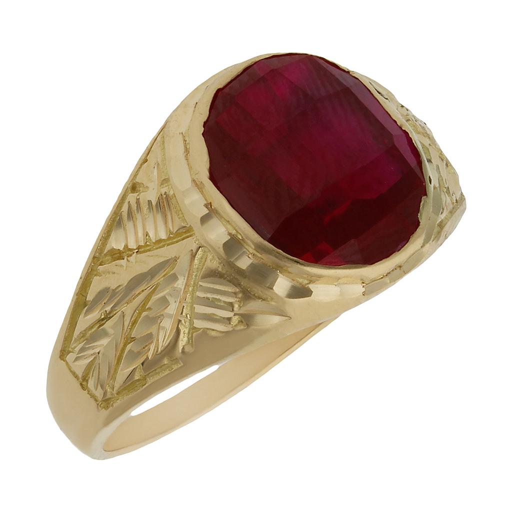 SELLO ORO 18KL PIEDRA ROJA - Número - Peso: n23-5.35 gr 