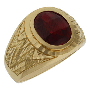 SELLO ORO 18KL PIEDRA ROJA - Número - Peso: n26-8.10 gr 