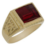 SELLO ORO 18KL PIEDRA ROJA - Número - Peso: n27-9.15 gr 