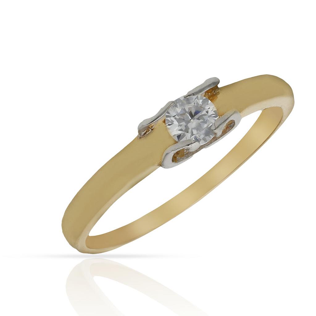 SOLITARIO ORO 18KL BICOLOR - Número - Peso: n14-1.75 gr 