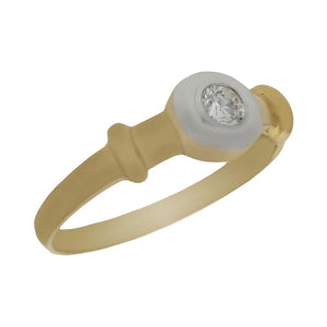 SOLITARIO ORO 18KL BICOLOR - Número - Peso: n14-1.85 gr 