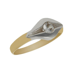 SOLITARIO ORO 18KL BICOLOR - Número - Peso: n14-2.35 gr 