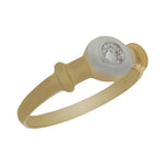 SOLITARIO ORO 18KL BICOLOR - Número - Peso: n17-1.75 gr 
