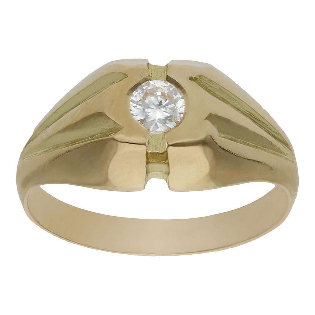 SOLITARIO ORO 18KL CIRCONITA - Número - Peso: n26-4.30 gr 