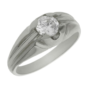 SOLITARIO ORO BLANCO 18KL - Número - Peso: n25-4.35 gr 