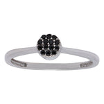 SORTIJA CIRCULO ORO BLANCO 18KL - NEGRO  - Números: nº 13 