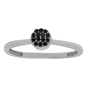 SORTIJA CIRCULO ORO BLANCO 18KL - NEGRO  - Números: nº 13 