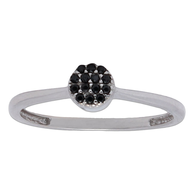 SORTIJA CIRCULO ORO BLANCO 18KL - NEGRO  - Números: nº 17 