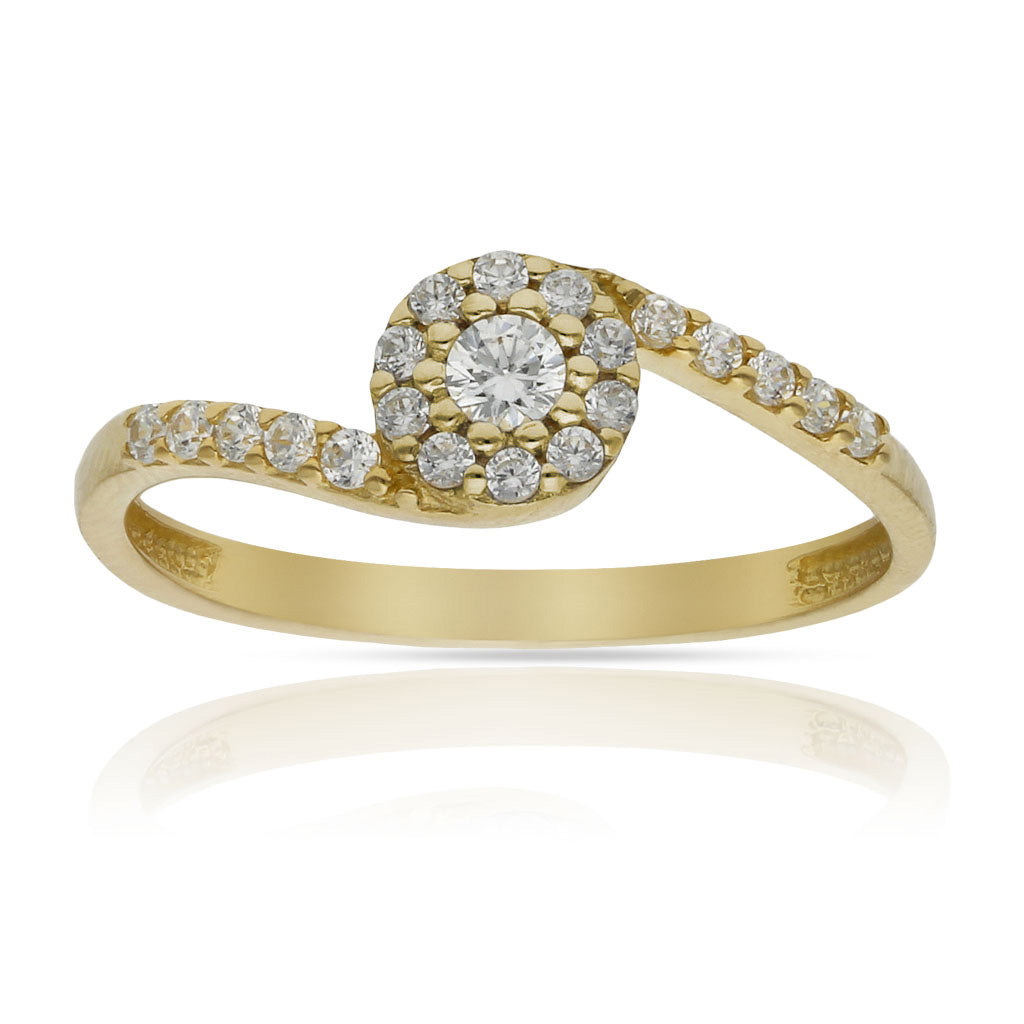 SORTIJA ORO 18KL CIRCONITAS - Números: nº 14-Oro amarillo 