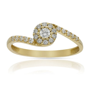 SORTIJA ORO 18KL CIRCONITAS - Números: nº 14-Oro amarillo 