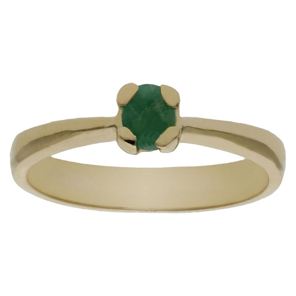 SORTIJA ORO 18KL ESMERALDA FINA - Números: nº 17 