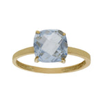 SORTIJA ORO 18KL - PIEDRA AZUL ** AGOTADO TEMPORALMENTE** - Números: nº 13 