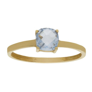 SORTIJA ORO 18KL - PIEDRA AZUL - Números: nº 15 