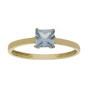 SORTIJA ORO 18KL - PIEDRA AZUL - Números: nº 17 