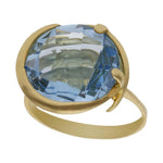SORTIJA ORO 18KL - PIEDRA AZUL - Números: nº 18 