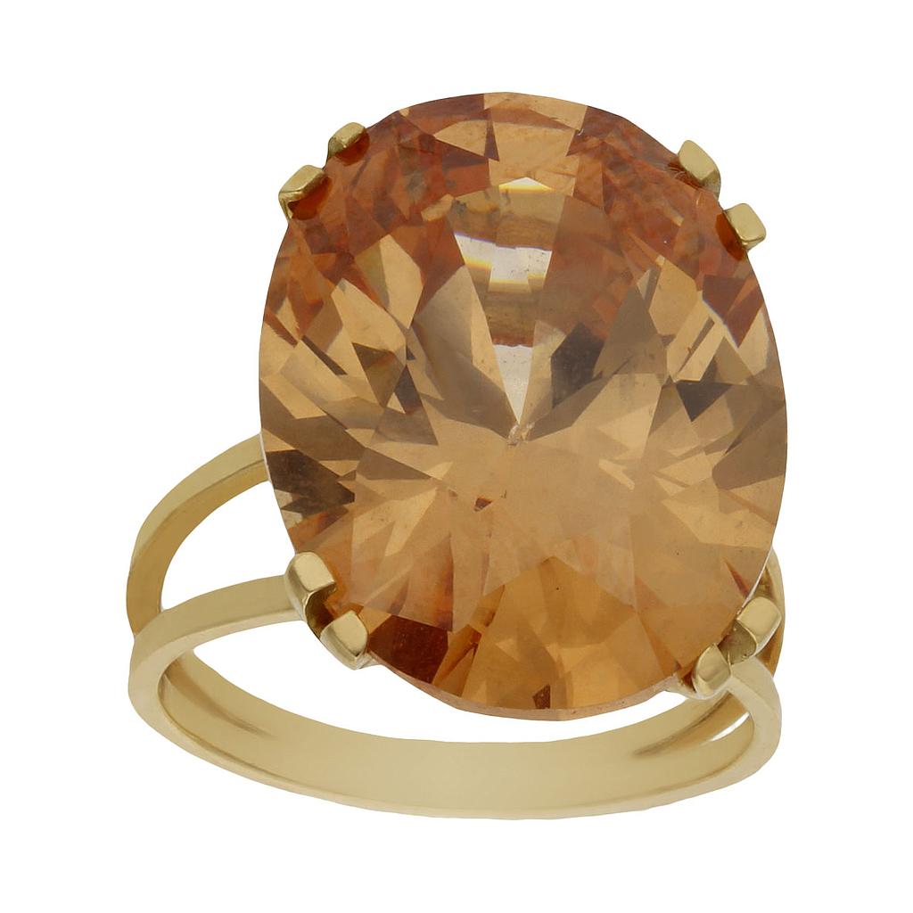 SORTIJA ORO 18KL - PIEDRA CHAMPAN - Números: nº 10 
