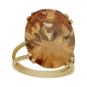 SORTIJA ORO 18KL - PIEDRA CHAMPAN - Números: nº 10 