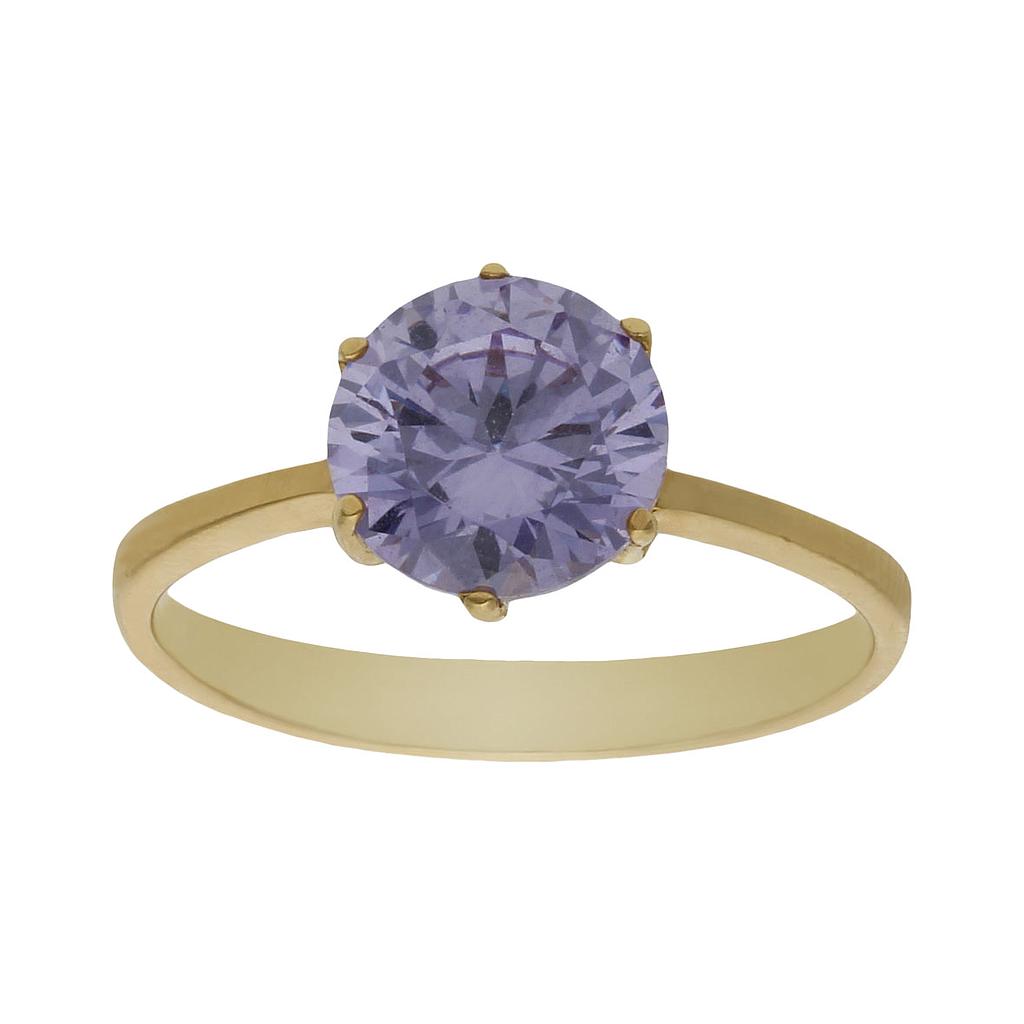 SORTIJA ORO 18KL - PIEDRA LILA - Números: nº 12 