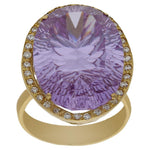 SORTIJA ORO 18KL - PIEDRA MALVA - Números: nº 19 