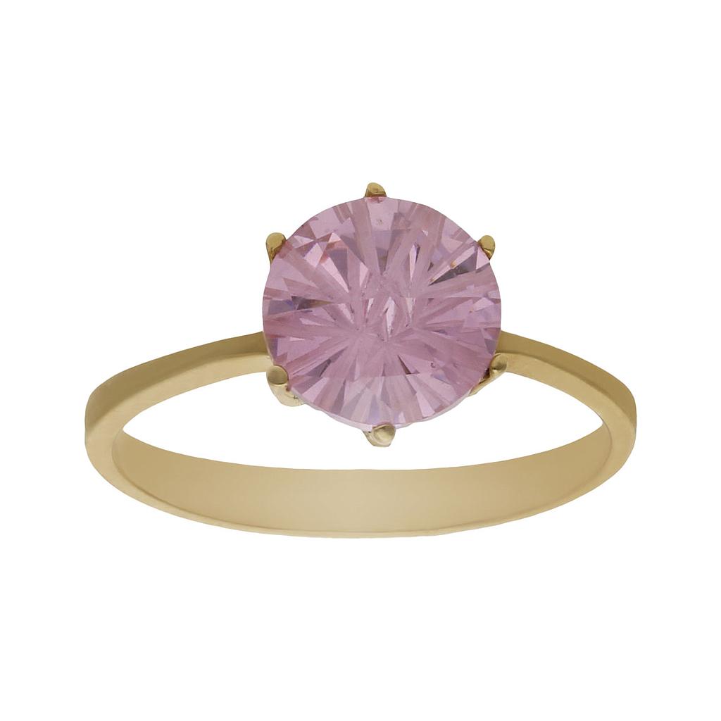 SORTIJA ORO 18KL - PIEDRA ROSA - Números: nº 12 