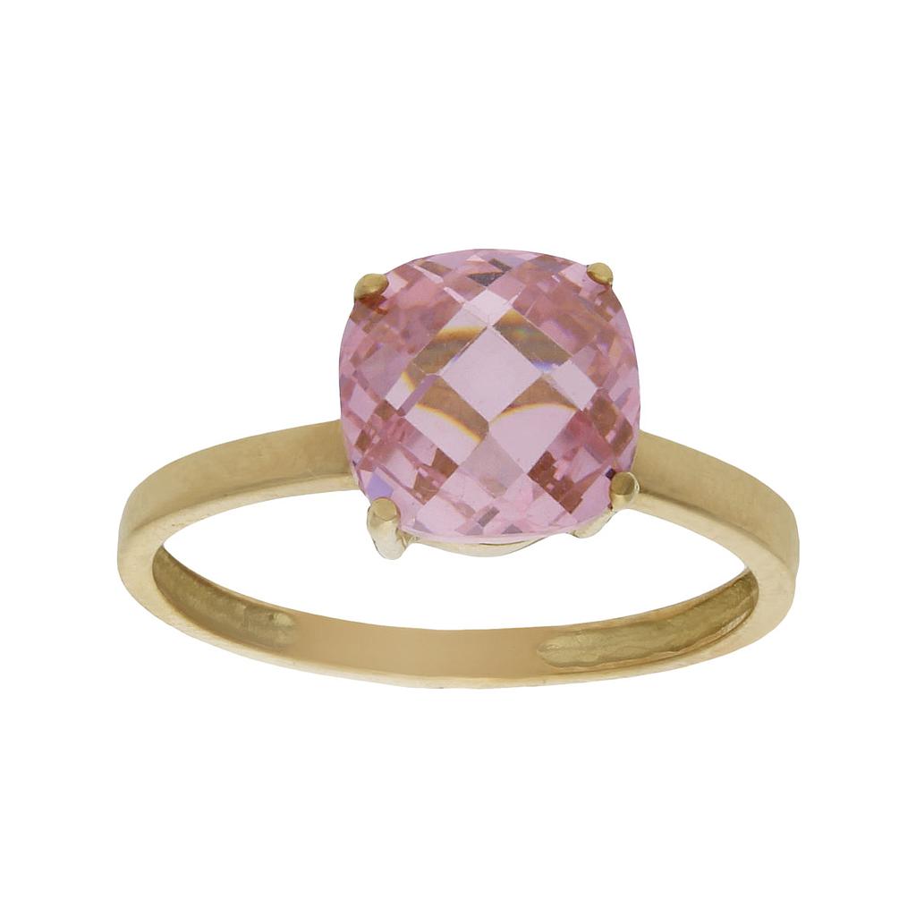 SORTIJA ORO 18KL - PIEDRA ROSA - Números: nº 13 