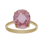 SORTIJA ORO 18KL - PIEDRA ROSA - Números: nº 13 