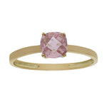 SORTIJA ORO 18KL - PIEDRA ROSA - Números: nº 17 