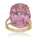 SORTIJA ORO 18KL - PIEDRA ROSA - Números: nº 9 