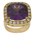 SORTIJA ORO 18KL - PIEDRA VIOLETA - Números: nº 19 