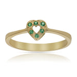 SORTIJA ORO 18KL PIEDRAS VERDES - Números: nº 15 