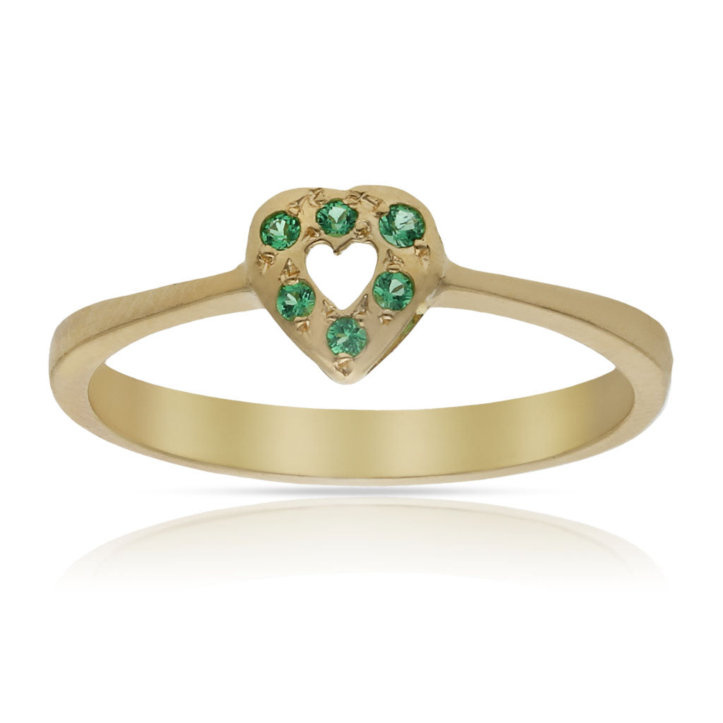 SORTIJA ORO 18KL PIEDRAS VERDES - Números: nº 17 