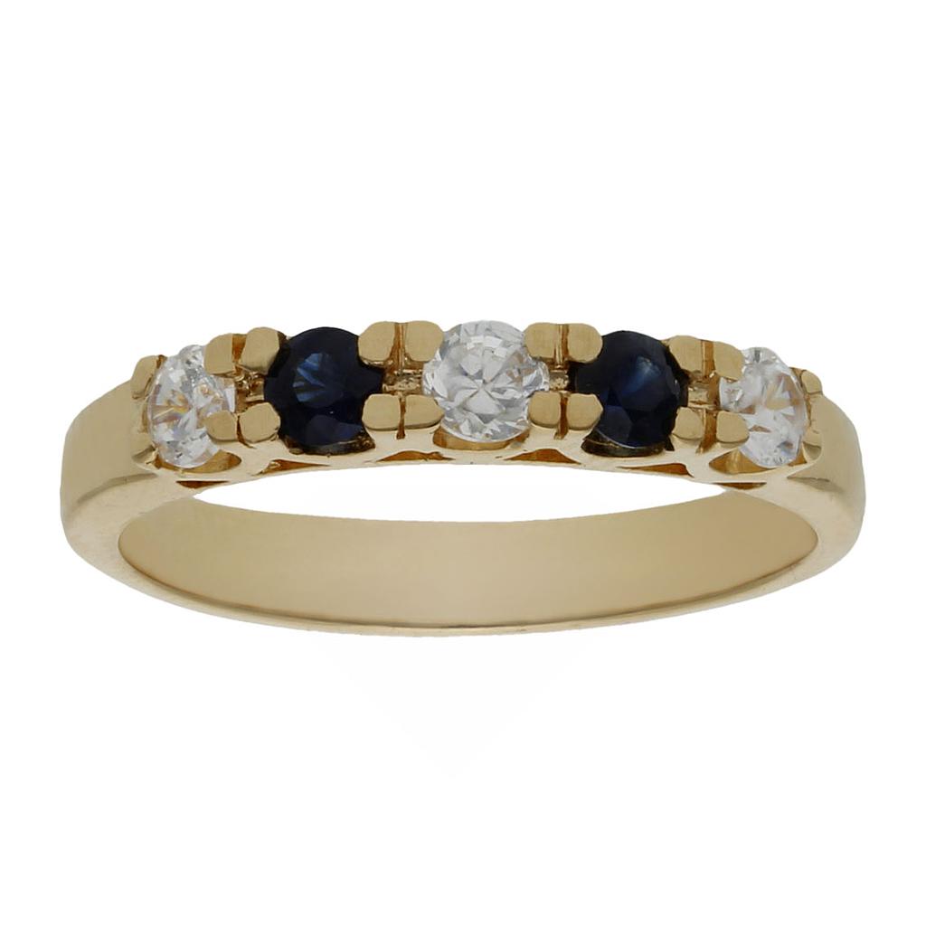 SORTIJA ORO 18KL RUBIES FINOS + CIRCONITAS - Números: nº 13 