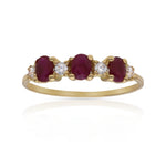 SORTIJA ORO 18KL RUBIES FINOS + CIRCONITAS - Números: nº 14 