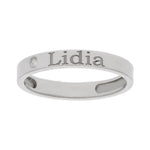 SORTIJA ORO BLANCO 18KL - 1 ANILLO PERSONALIZADO NOMBRE - Números: nº 15 