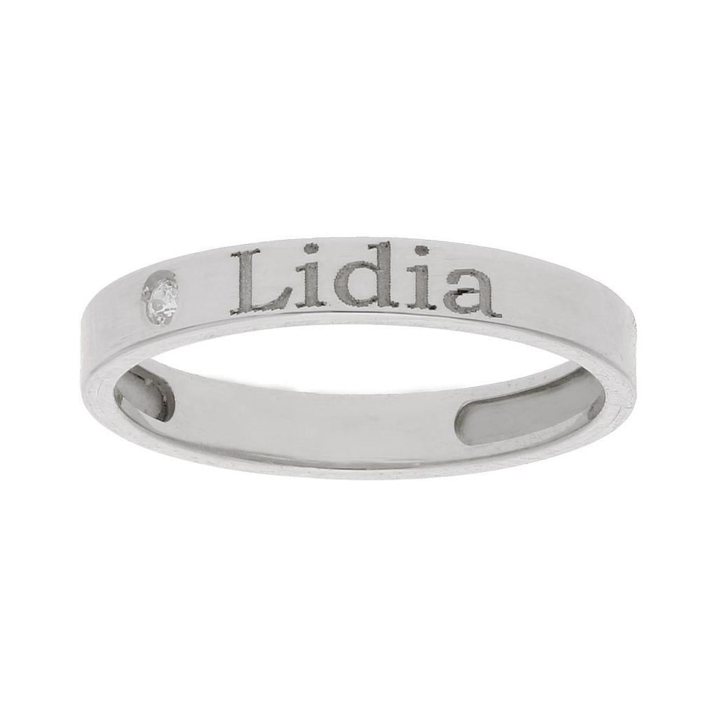 SORTIJA ORO BLANCO 18KL - 1 ANILLO PERSONALIZADO NOMBRE - Números: nº 22 