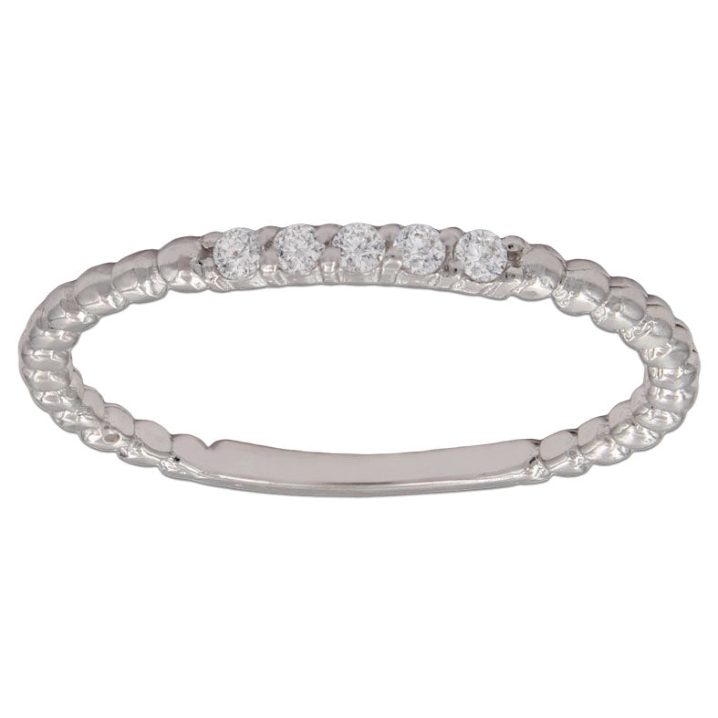 SORTIJA ORO BLANCO 18KL BOLAS CIRCONITAS - Números: nº 13 