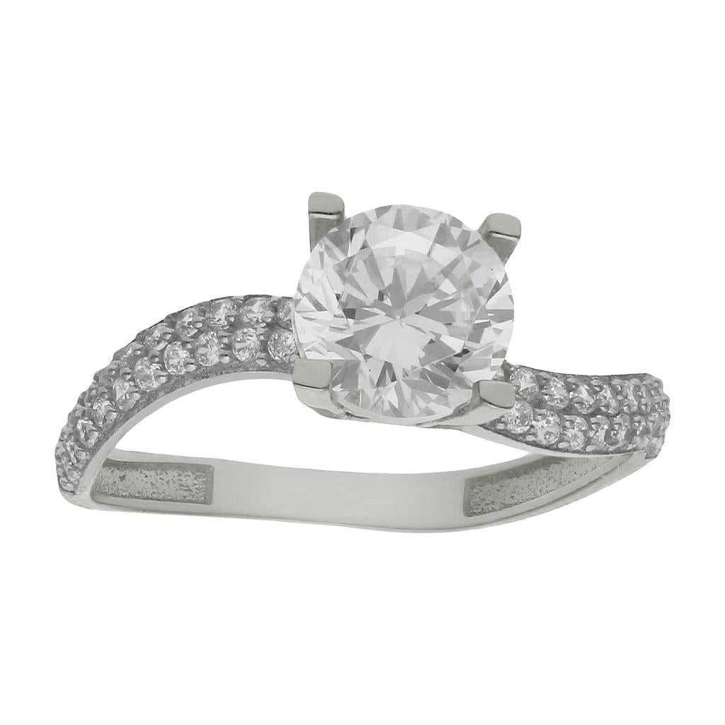 SORTIJA ORO BLANCO 18KL CIRCONITAS - Números: nº 16 