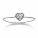 SORTIJA ORO BLANCO 18KL CORAZON DIAMANTES - Números: nº 14 