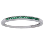 SORTIJA ORO BLANCO 18KL - CRISOPAL VERDE - Números: nº 13 