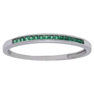 SORTIJA ORO BLANCO 18KL - CRISOPAL VERDE - Números: nº 13 