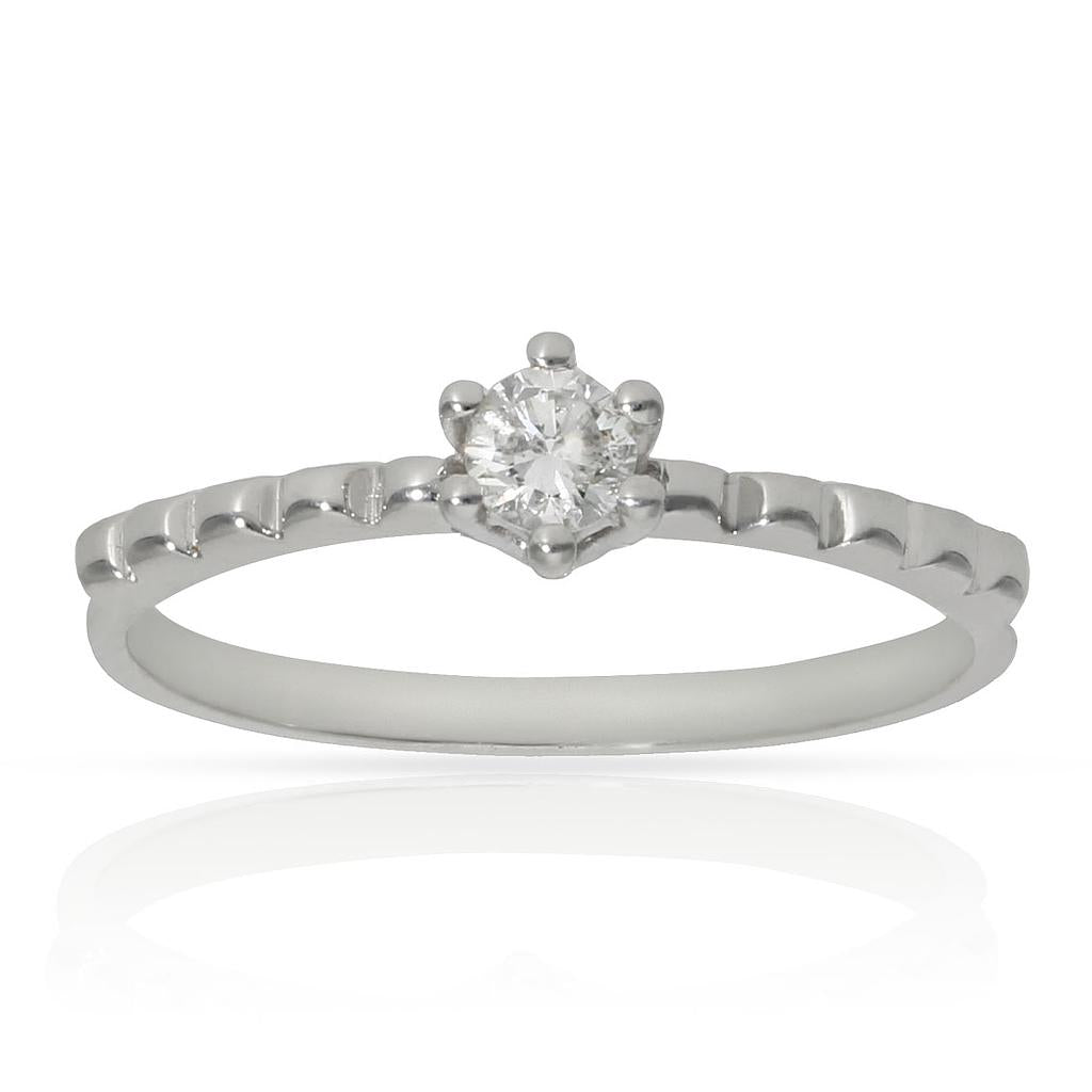 SORTIJA ORO BLANCO 18KL DIAMANTE - Números: nº 13 