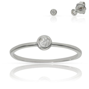 SORTIJA ORO BLANCO 18KL DIAMANTE - Números: nº 13 