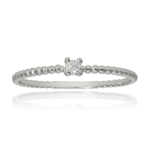 SORTIJA ORO BLANCO 18KL DIAMANTE - Números: nº 14 