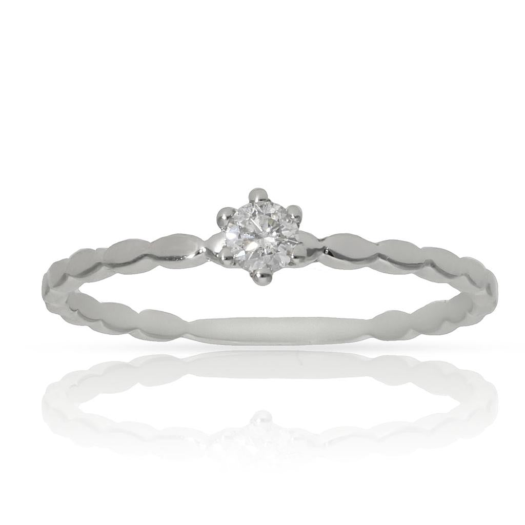 SORTIJA ORO BLANCO 18KL DIAMANTE - Números: nº 16 