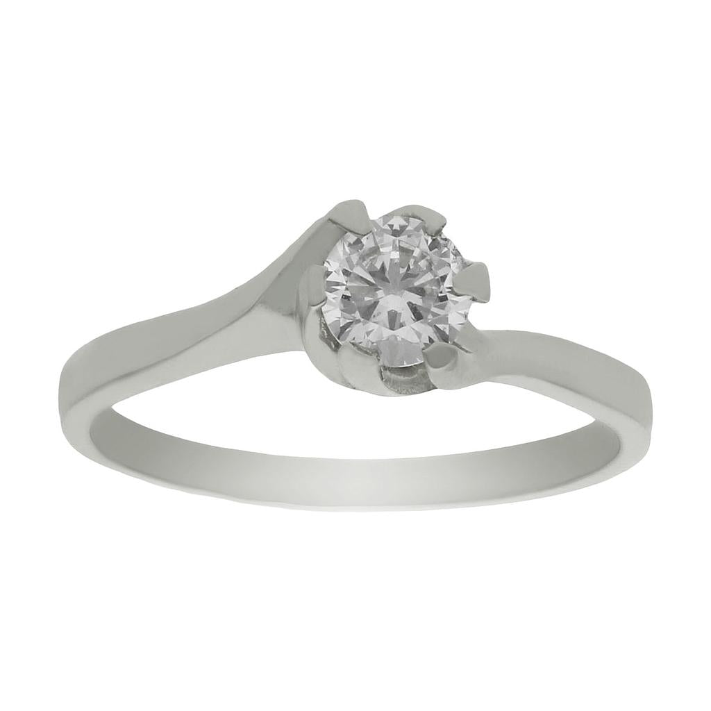 SORTIJA ORO BLANCO 18KL DIAMANTE - Números: nº 18 