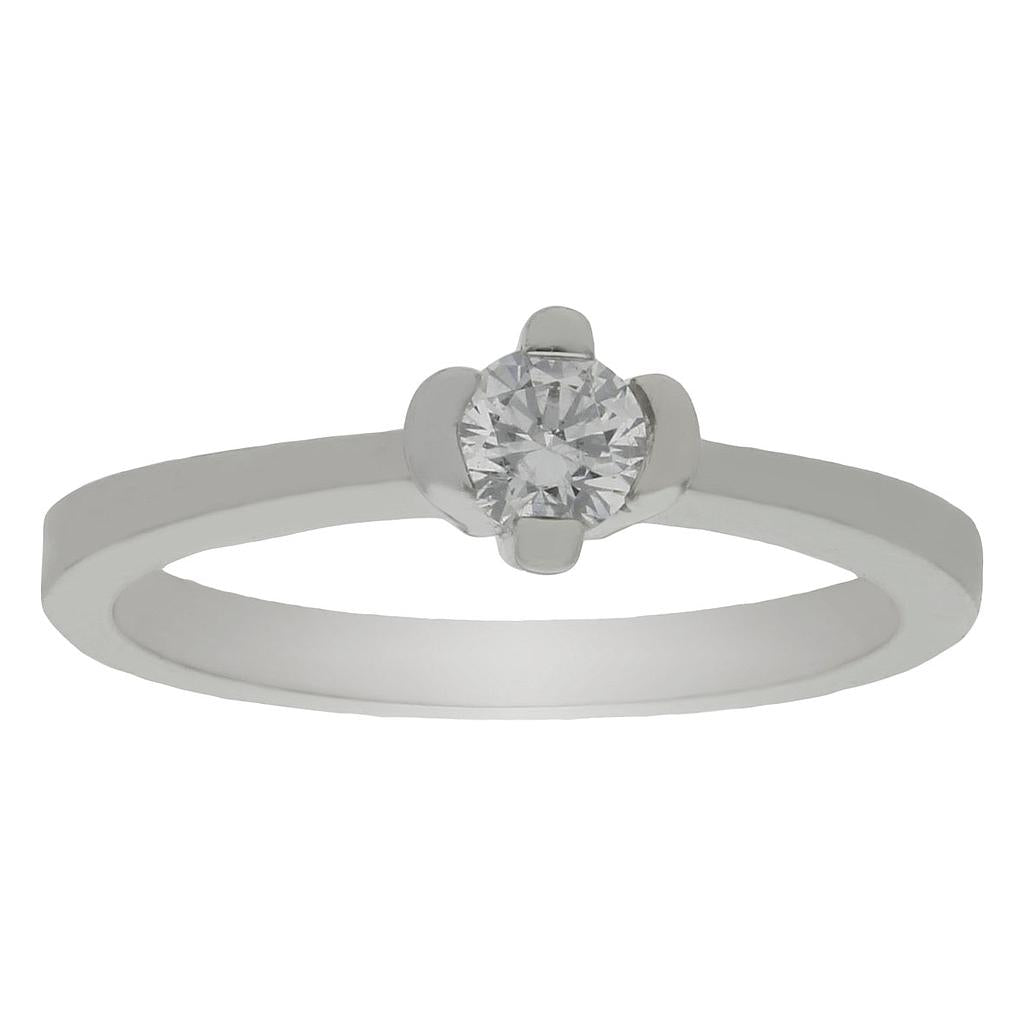SORTIJA ORO BLANCO 18KL DIAMANTE - Números: nº 18 