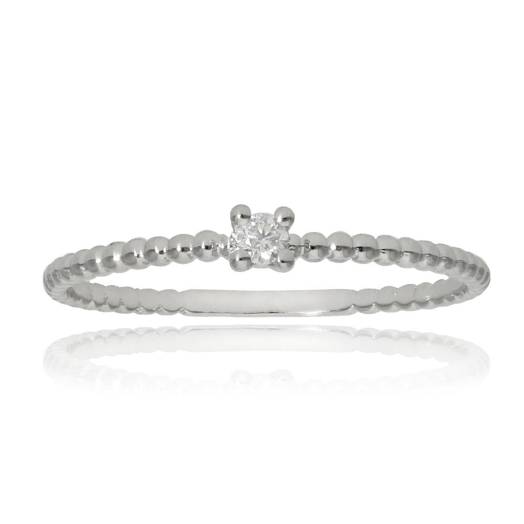 SORTIJA ORO BLANCO 18KL DIAMANTE - Números: nº 18 