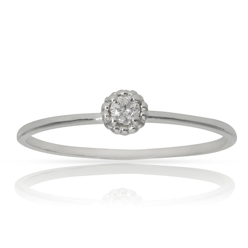 SORTIJA ORO BLANCO 18KL DIAMANTE - Números: nº 18 