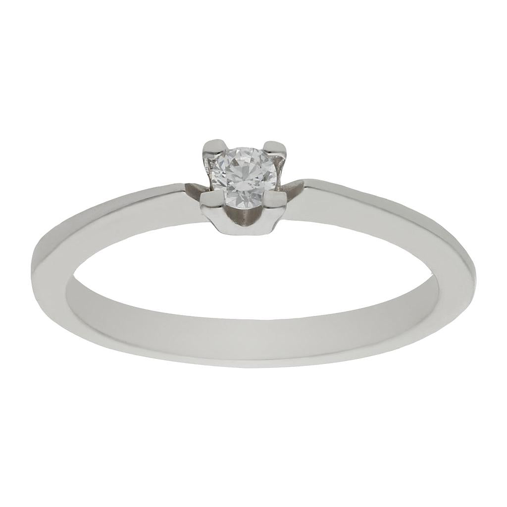 SORTIJA ORO BLANCO 18KL DIAMANTE - Números: nº 19 